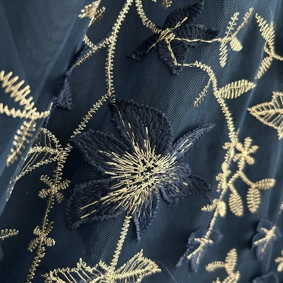 Baltic Born Navy and Gold Floral Maxi Dress - Picture 5 of 16